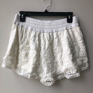Ivory lace skort